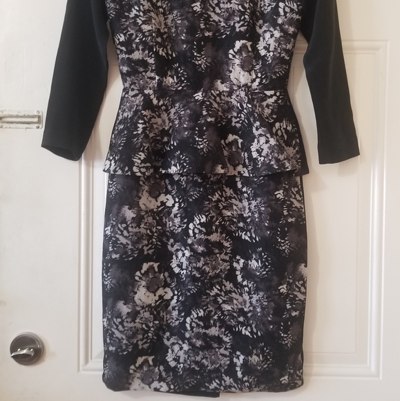 Samantha Sung Peplum 3/4 Sleeve Dress - Picture 4 of 10